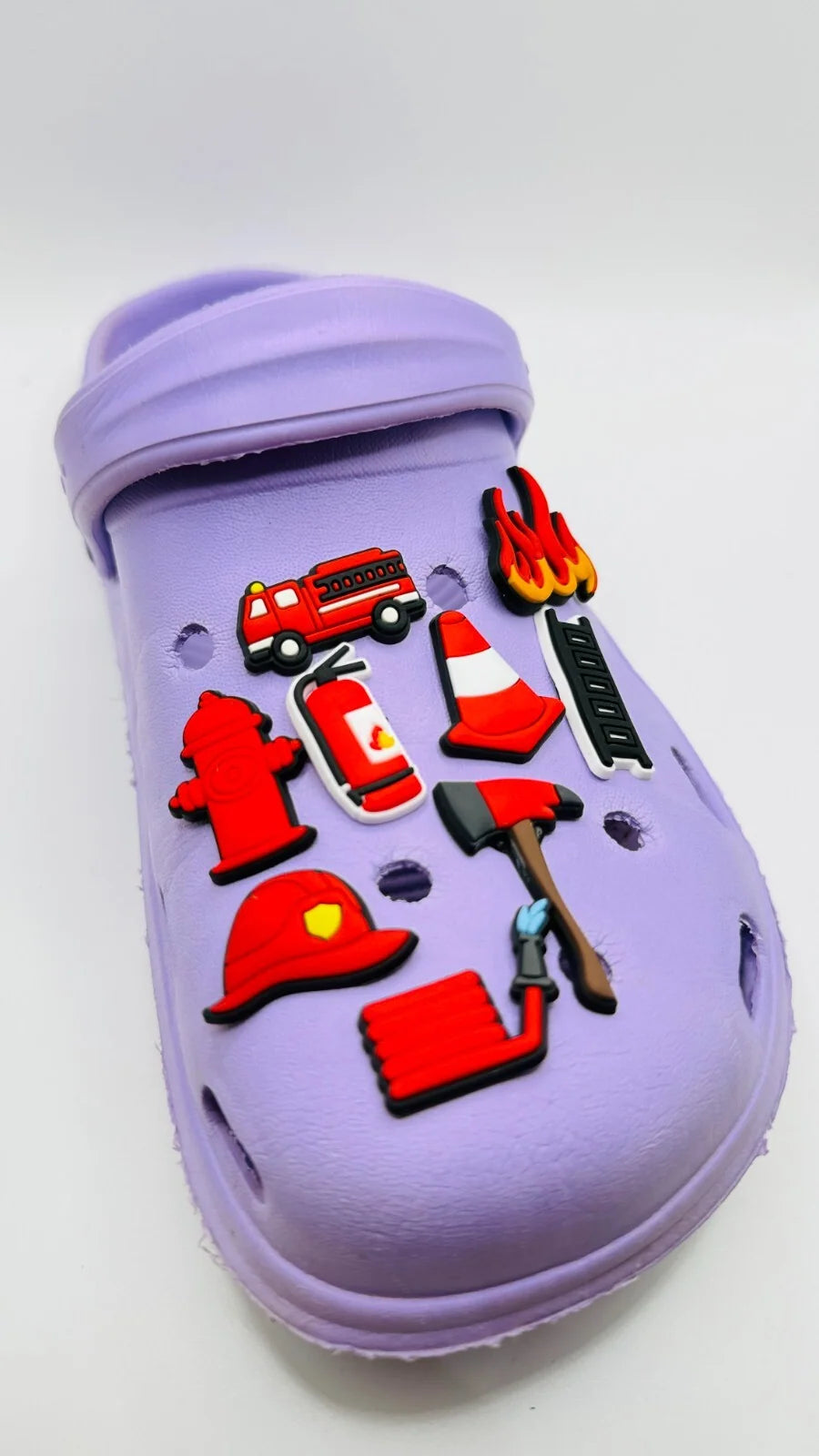 Firefighter SET OF 9 Shoe Charms Fits Crocs