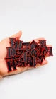 Stranger Things Red and Black Letters shoe charms for Croc-style clogs