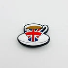 British Cup of Tea shoe charms for Croc-style clogs