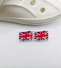 Union Jack Flag shoe charms for Croc-style clogs