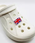 Union Jack Flag shoe charms for Croc-style clogs