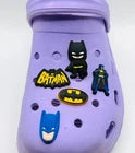 Batman shoe charms for Croc-style clogs