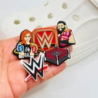 Wrestling shoe charms for Croc-style clogs
