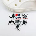Wrestling shoe charms for Croc-style clogs