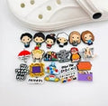 Friends shoe charms for Croc-style clogs
