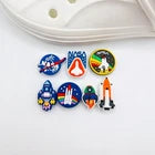 Space shoe charms for Croc-style clogs
