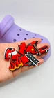 Firefighter shoe charms for Croc-style clogs