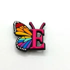 Butterfly Letter shoe charms for Croc-style clogs