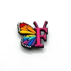 Butterfly Letter shoe charms for Croc-style clogs