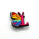 Butterfly Letter shoe charms for Croc-style clogs