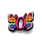 Butterfly Letter shoe charms for Croc-style clogs