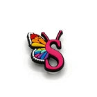 Butterfly Letter shoe charms for Croc-style clogs