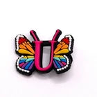 Butterfly Letter shoe charms for Croc-style clogs
