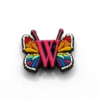 Butterfly Letter shoe charms for Croc-style clogs