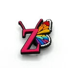 Butterfly Letter shoe charms for Croc-style clogs