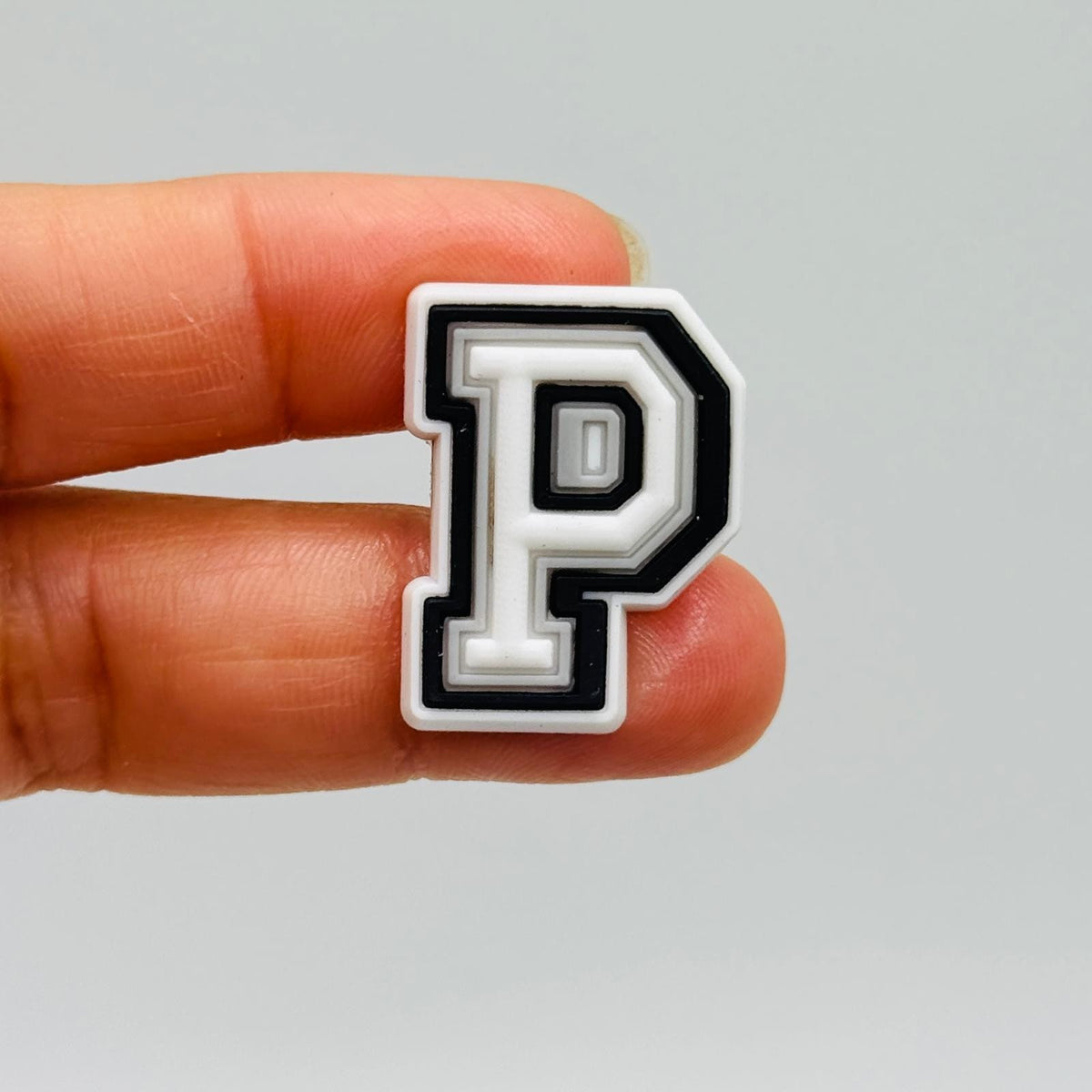 Letters White shoe charms for Crocs-style clogs