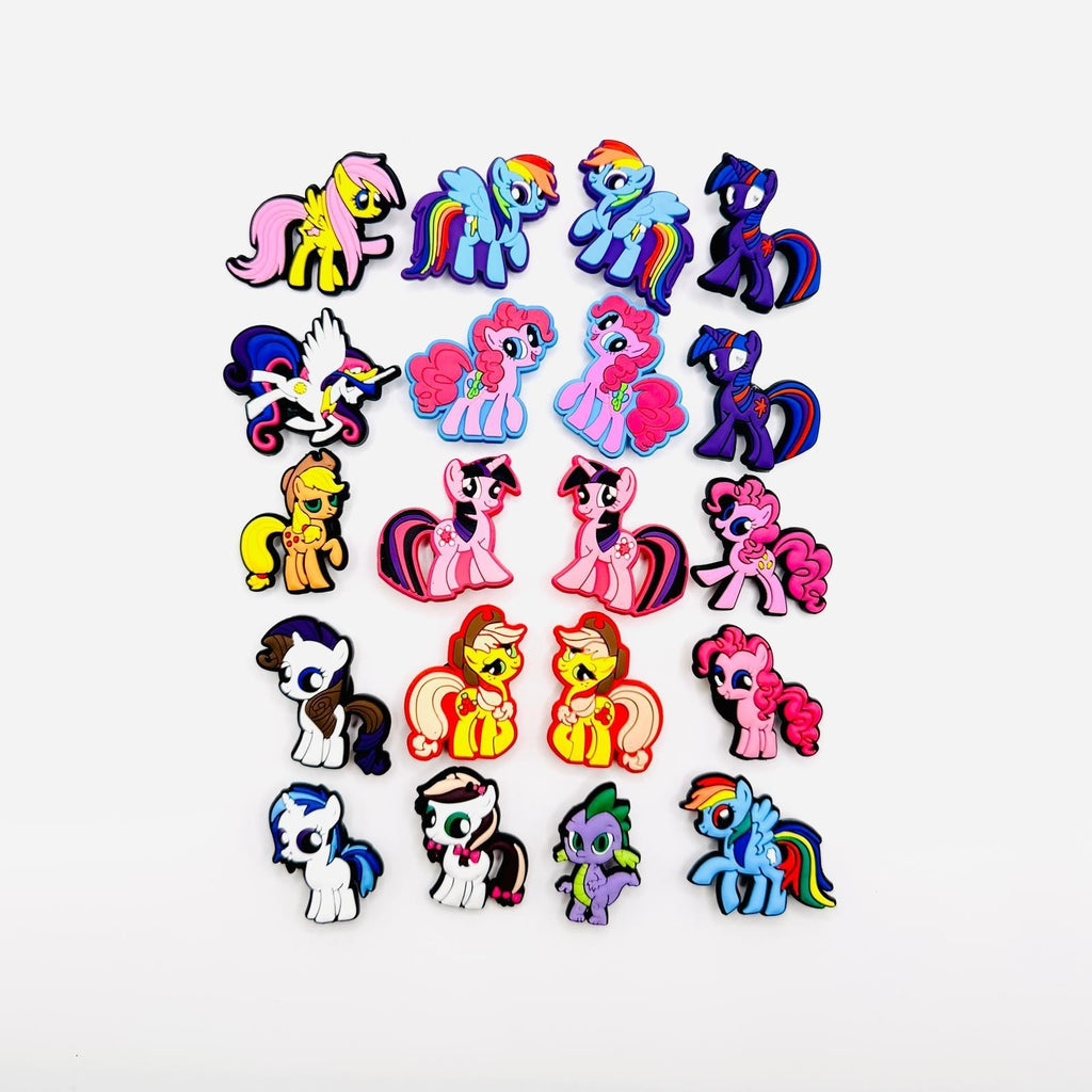 Little Pony shoe charms, set of 20, for Crocs-style clogs