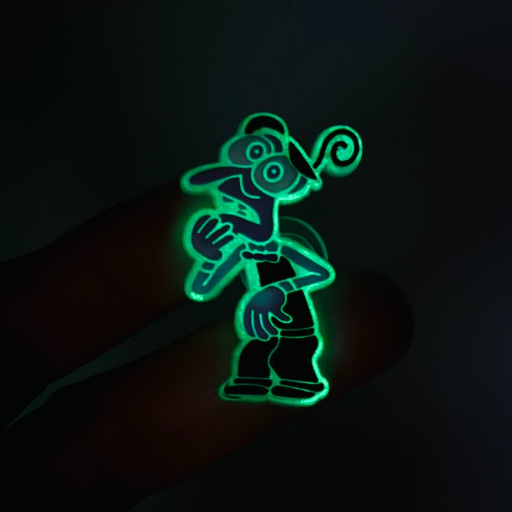 Inside Out Glow in the Dark shoe charms, set of 9, for Crocs-style clogs