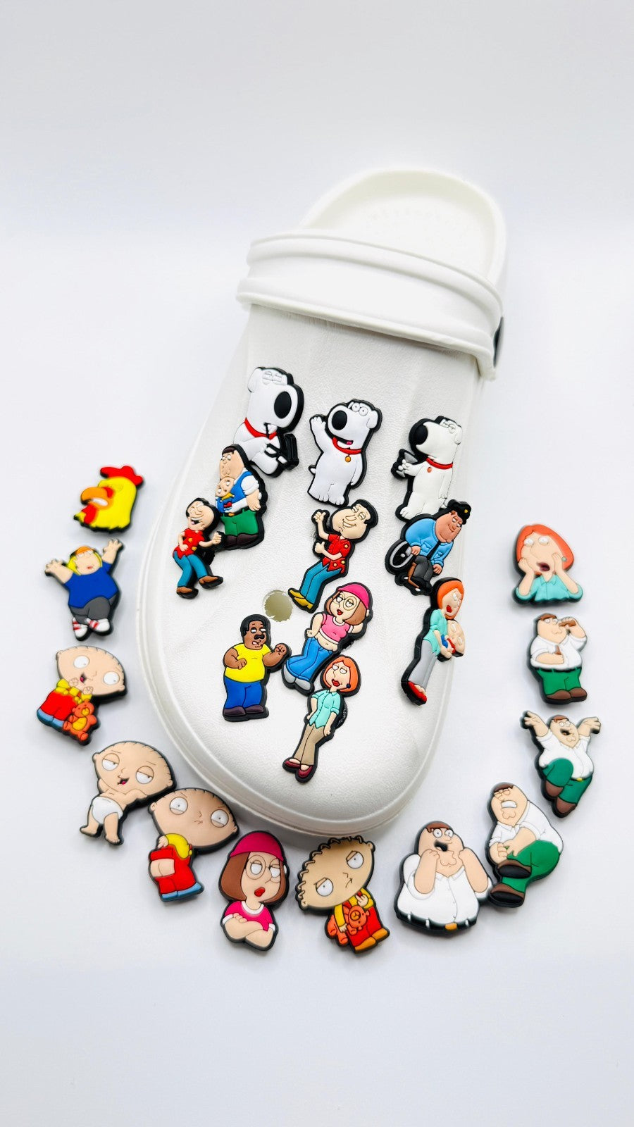 Family Guy shoe charms, set of 23, for Crocs-style clogs