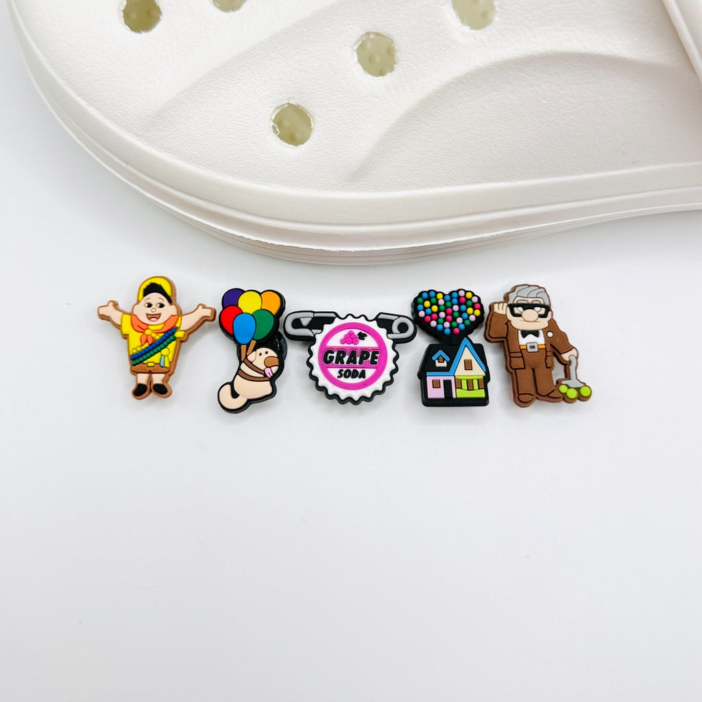 Up shoe charms, set of 5, for Crocs-style clogs