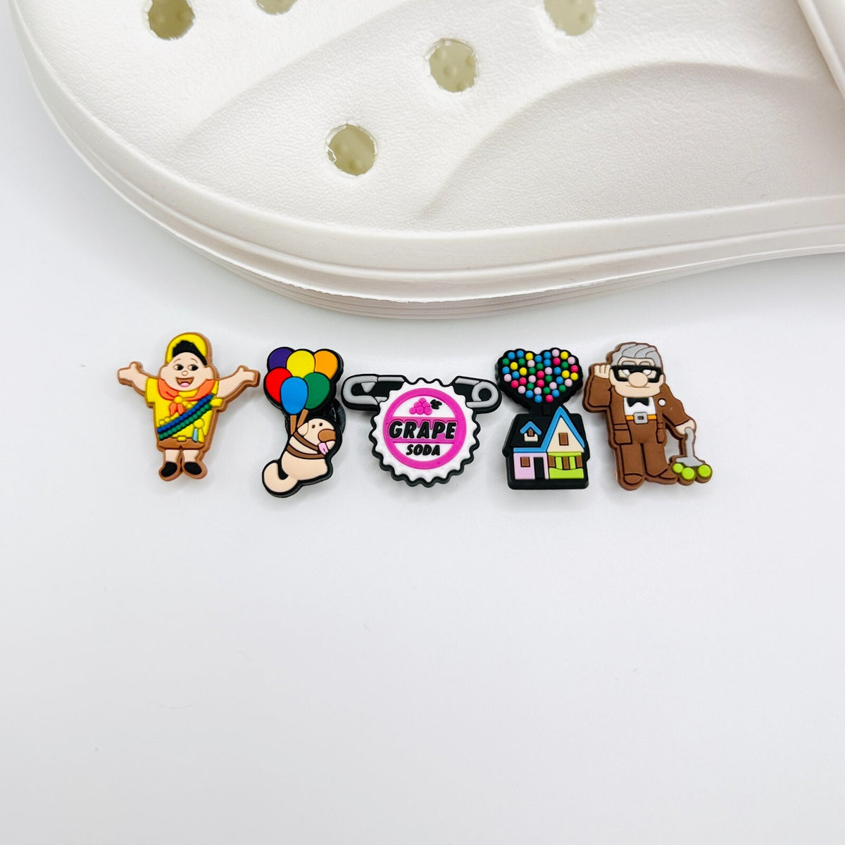 Up shoe charms, set of 5, for Crocs-style clogs