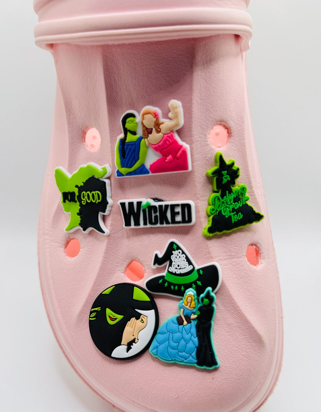 Wicked shoe charms, set of 7, for Crocs-style clogs