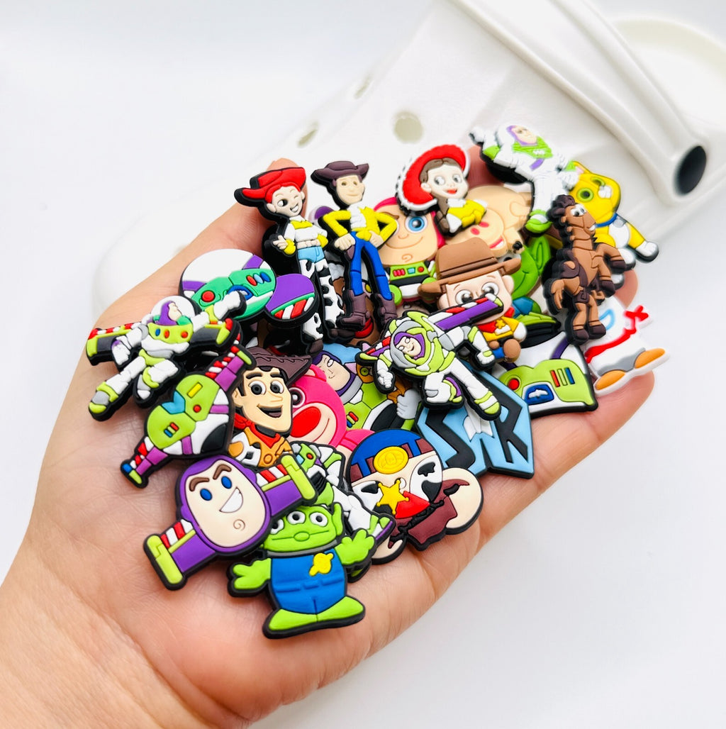 Toy Story shoe charms, set of 28, for Crocs-style clogs