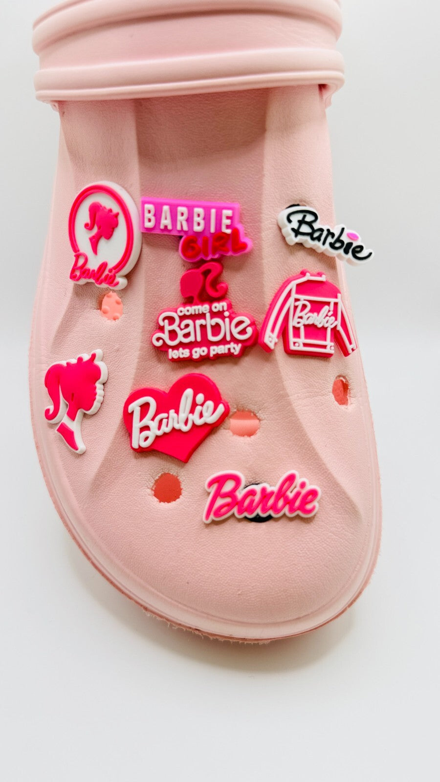 Barbie shoe charms, set of 8, for Crocs-style clogs
