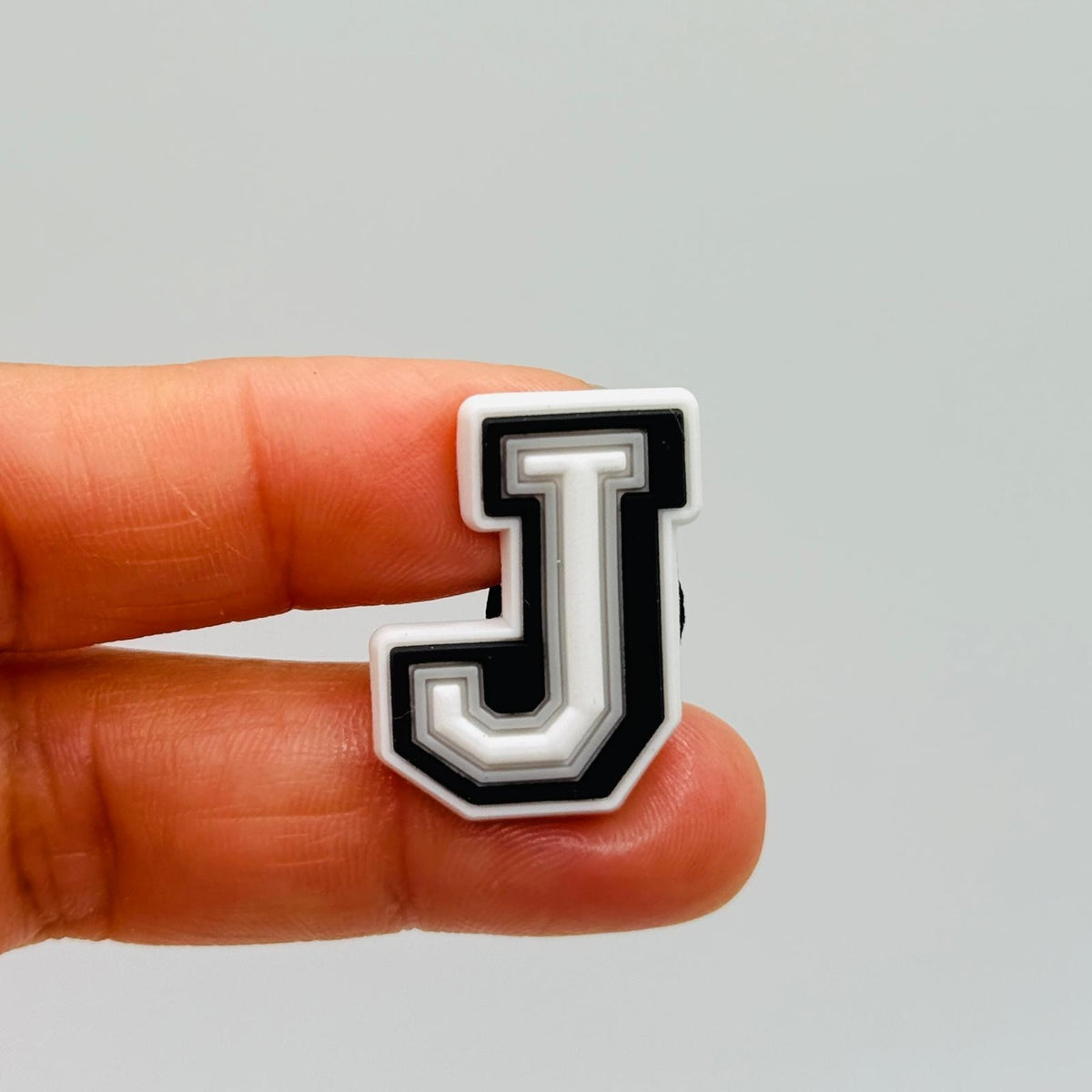 Letters White shoe charms for Crocs-style clogs