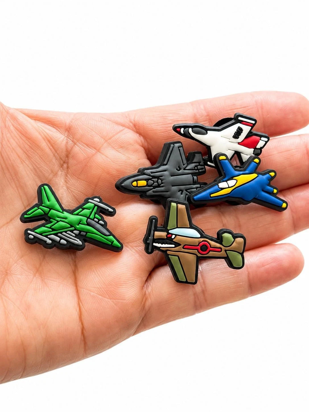 Aeroplane and Jet shoe charms for Croc-style clogs