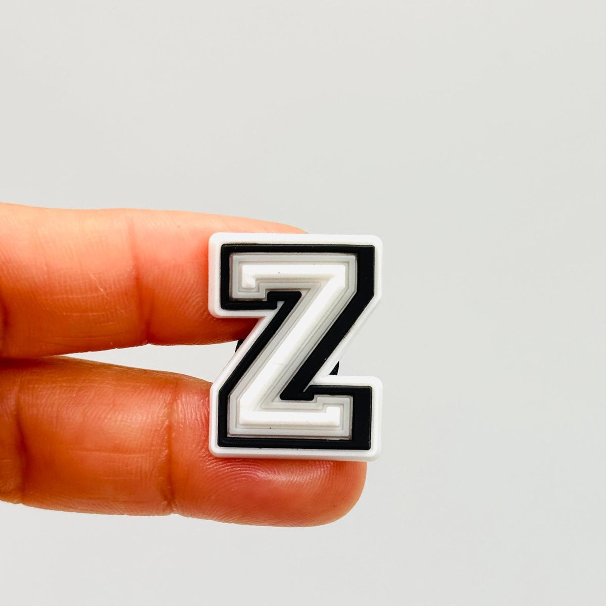 Letters White shoe charms for Crocs-style clogs