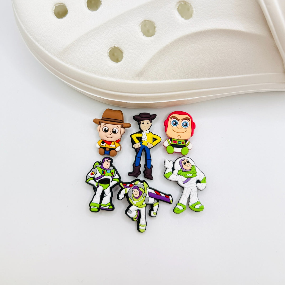 Toy Story shoe charms, set of 6, for Crocs-style clogs