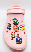 Mario shoe charms, set of 6, for Crocs-style clogs