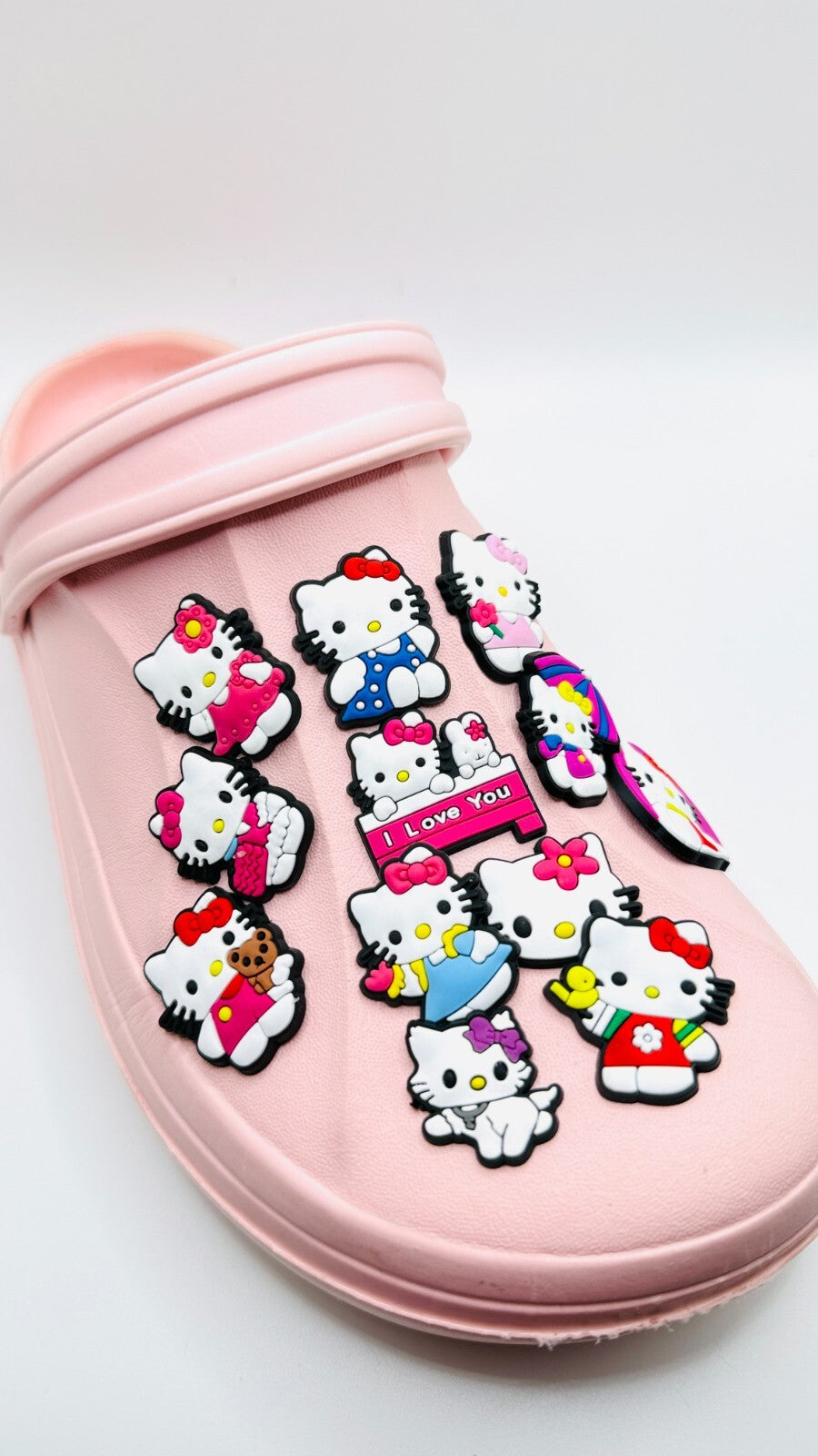 Hello Kitty shoe charms, set of 12, for Crocs-style clogs