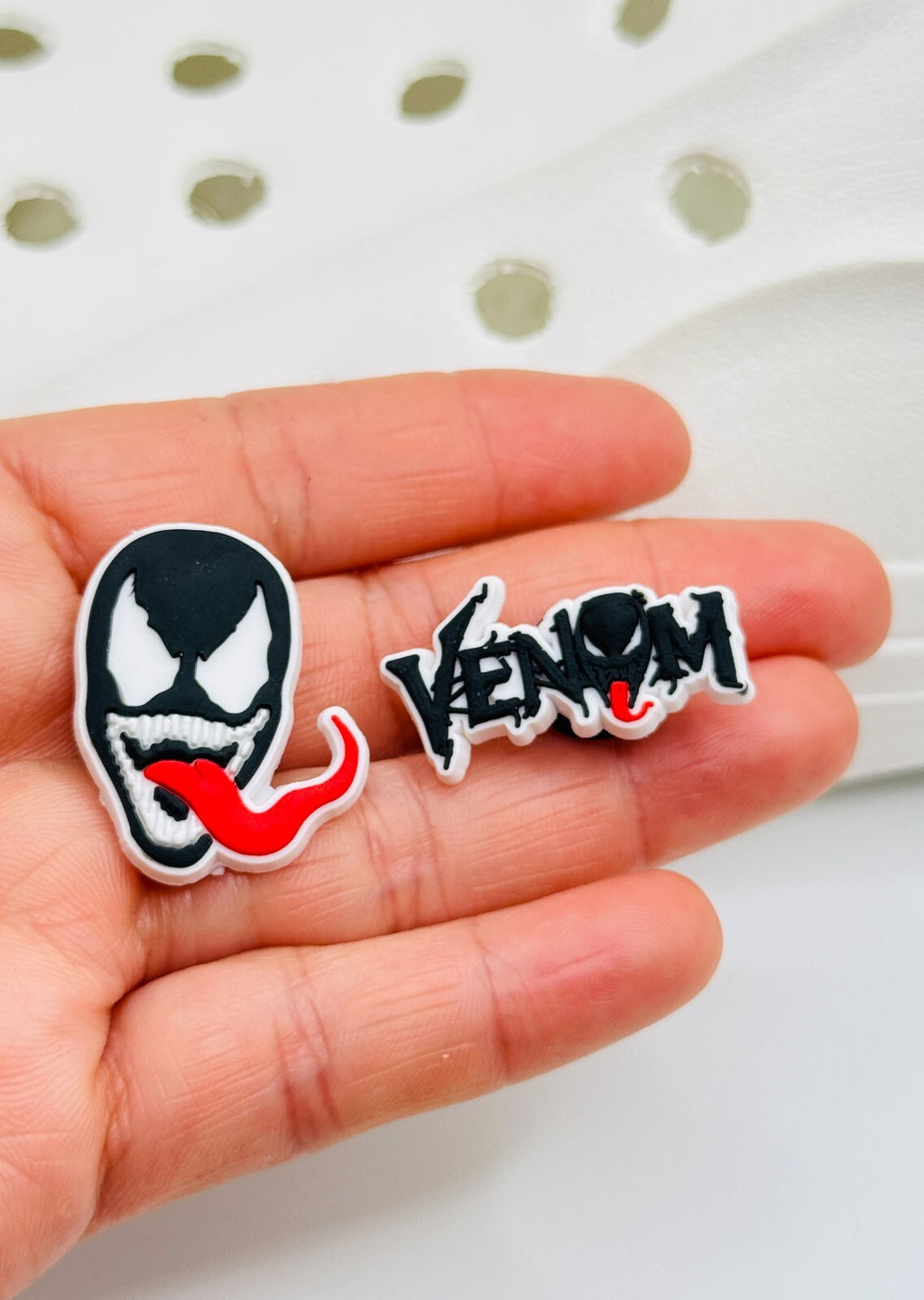 Venom shoe charms for Crocs-style clogs