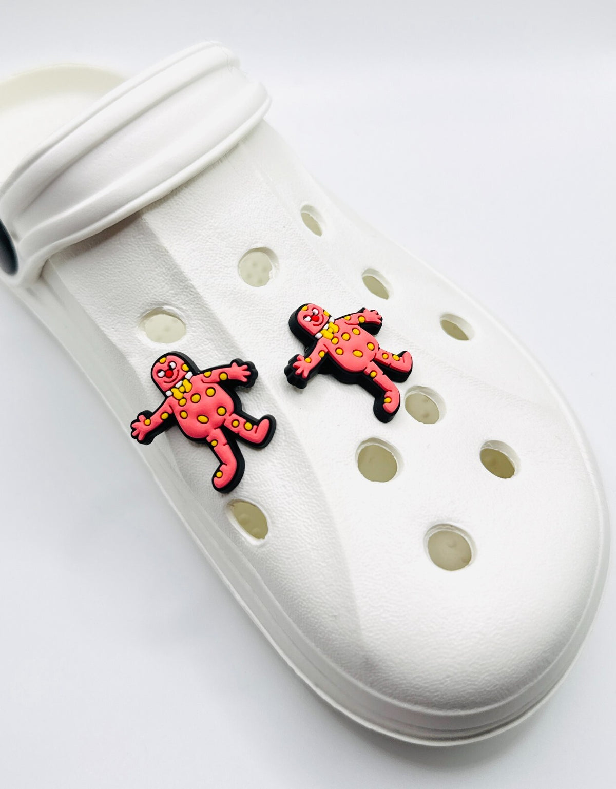 Mr Blobby shoe charms, set of 2, for Crocs-style clogs