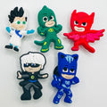 PJ Masks shoe charms, set of 5, for Crocs-style clogs