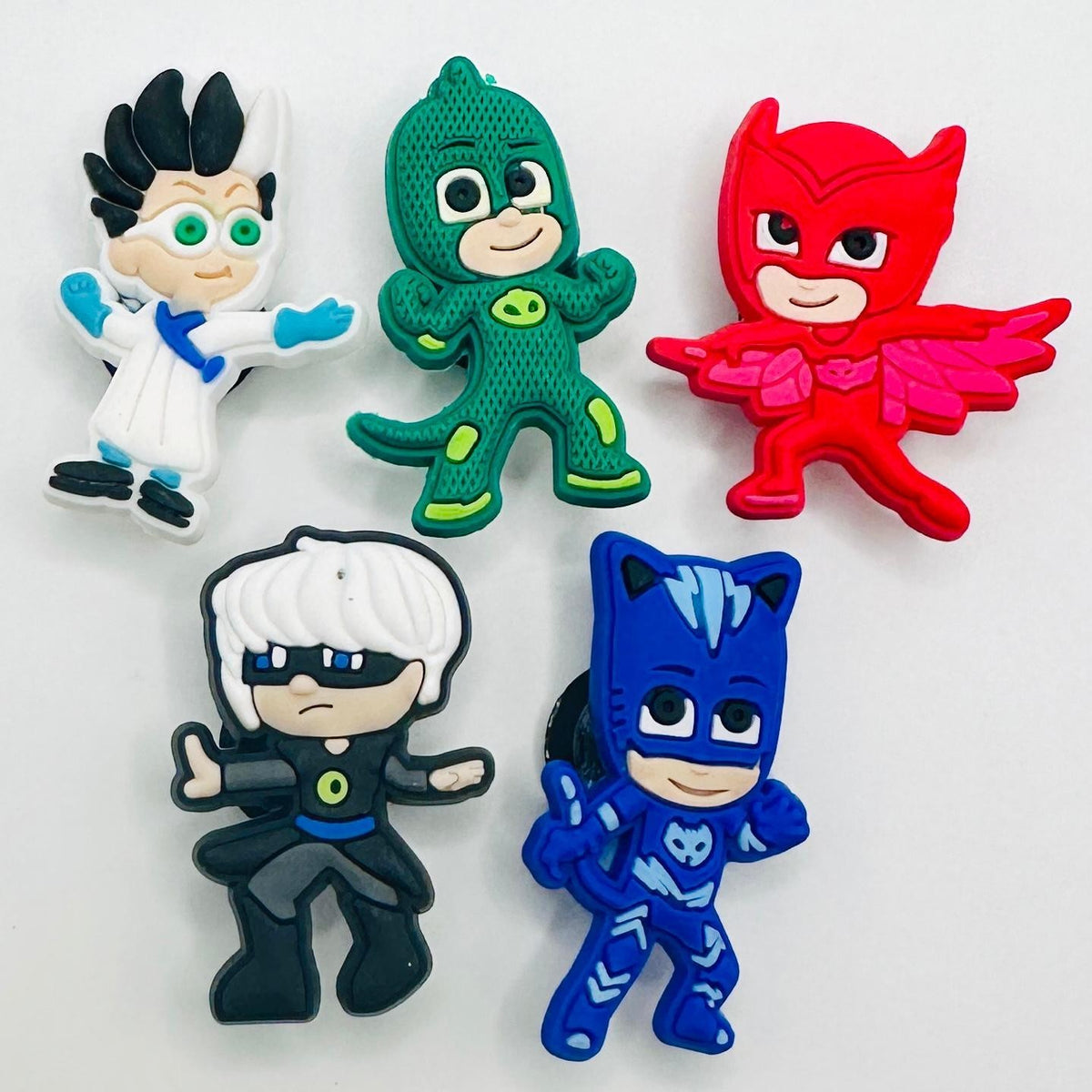 PJ Masks shoe charms, set of 5, for Crocs-style clogs