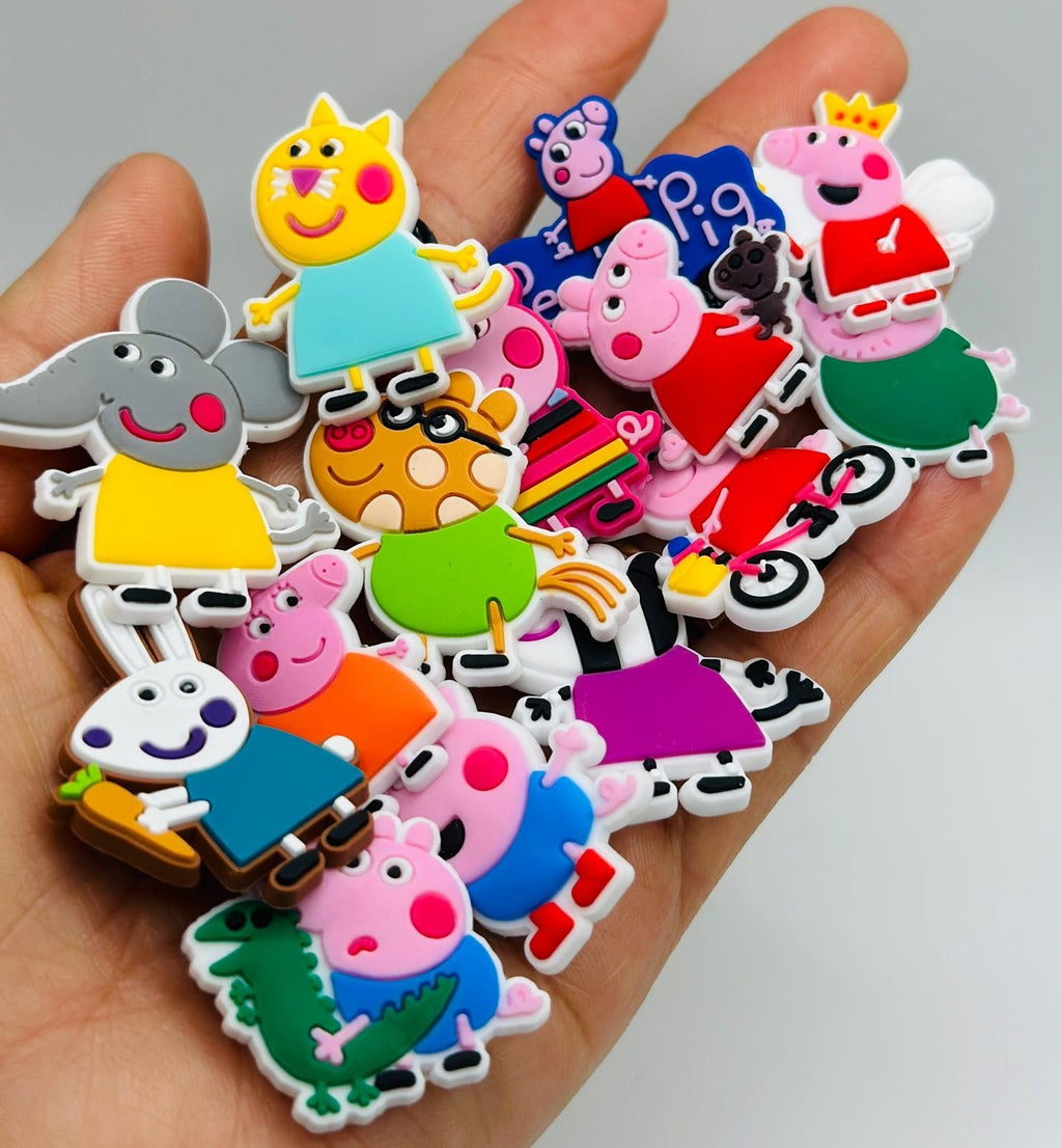 Peppa Pig shoe charms for Crocs-style clogs