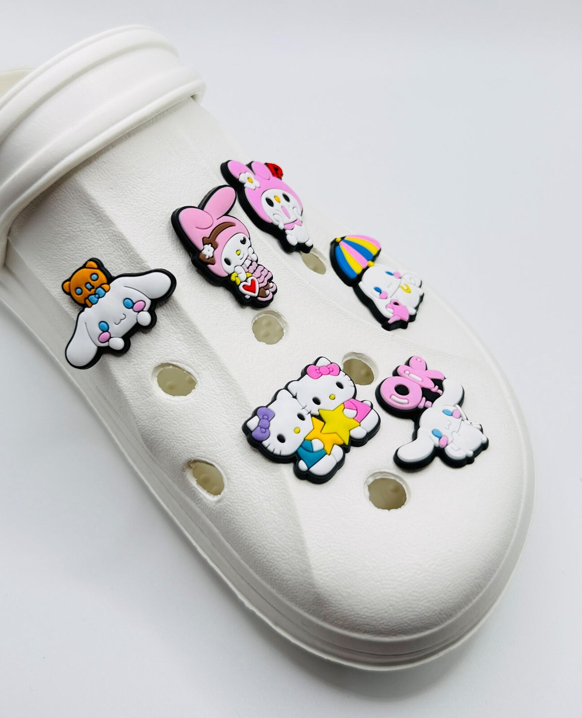 Sanrio shoe charms, set of 6, for Crocs-style clogs