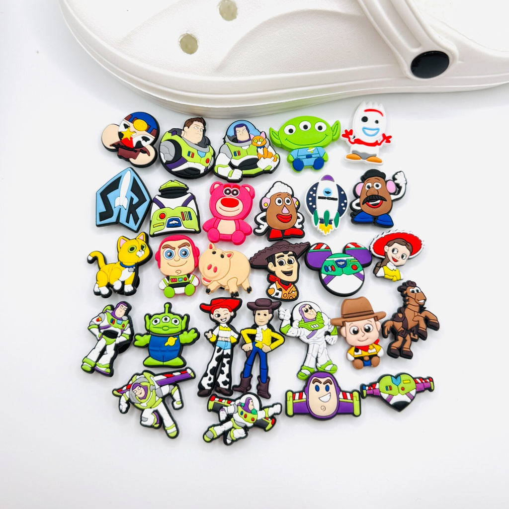 Toy Story shoe charms, set of 28, for Crocs-style clogs