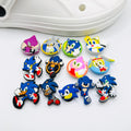 Sonic Hedgehog shoe charms, set of 13, for Crocs-style clogs