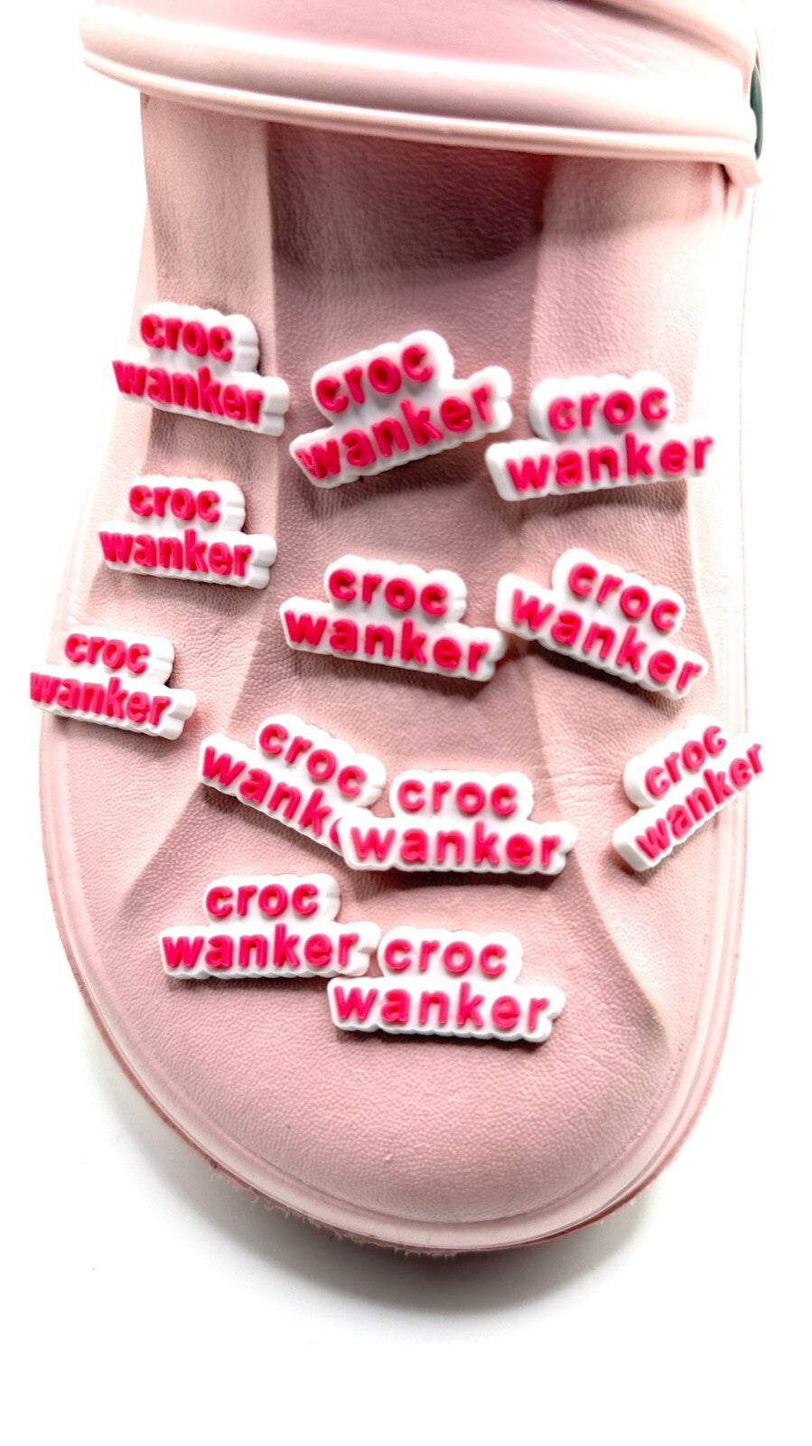 Cr*c Wanker Swearing Offensive Rude Real UK 🇬🇧 shoe charms for Crocs-style clogs
