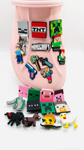 Minecraft shoe charms, set of 24, for Crocs-style clogs