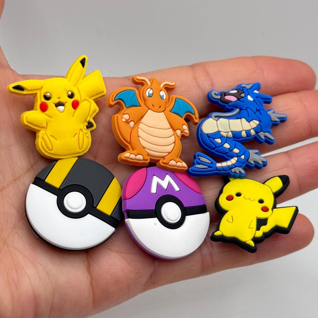 Pokémon pikachu and dragons shoe charms, set of 6 – photo 3