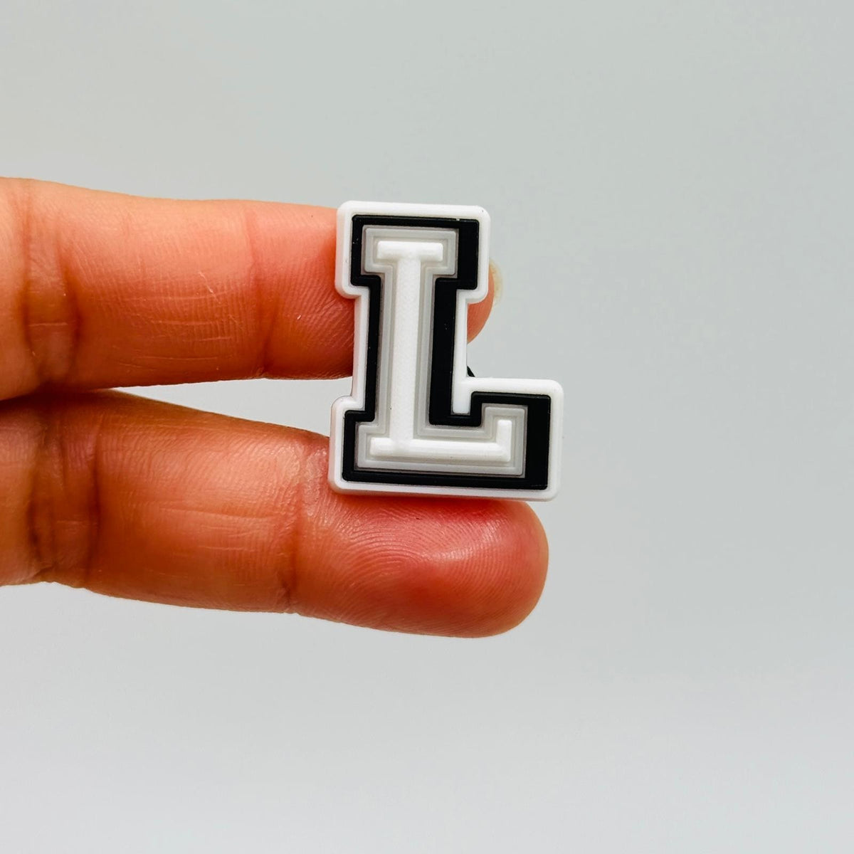 Letters White shoe charms for Crocs-style clogs