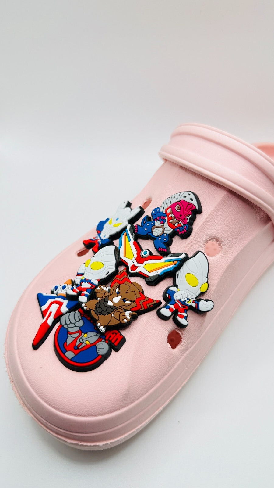 Ultraman shoe charms, set of 8, for Crocs-style clogs