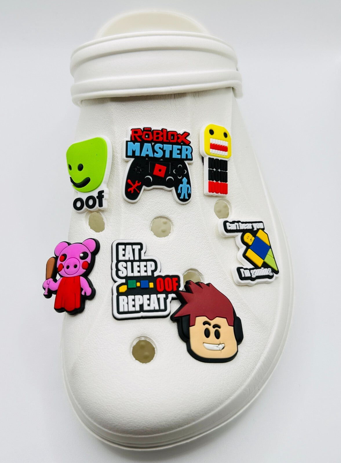 Roblok Gaming shoe charms, set of 7, for Crocs-style clogs