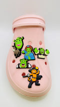 Shrek shoe charms, set of 6, for Crocs-style clogs