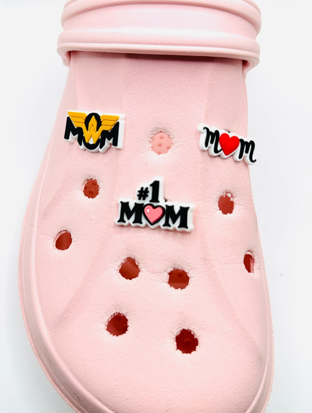 Mum shoe charms, set of 3, for Crocs-style clogs